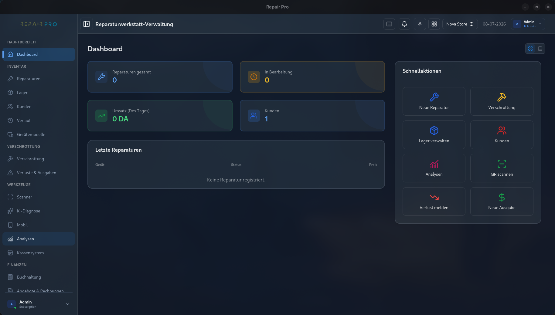 Une interface pensée pour les techniciens