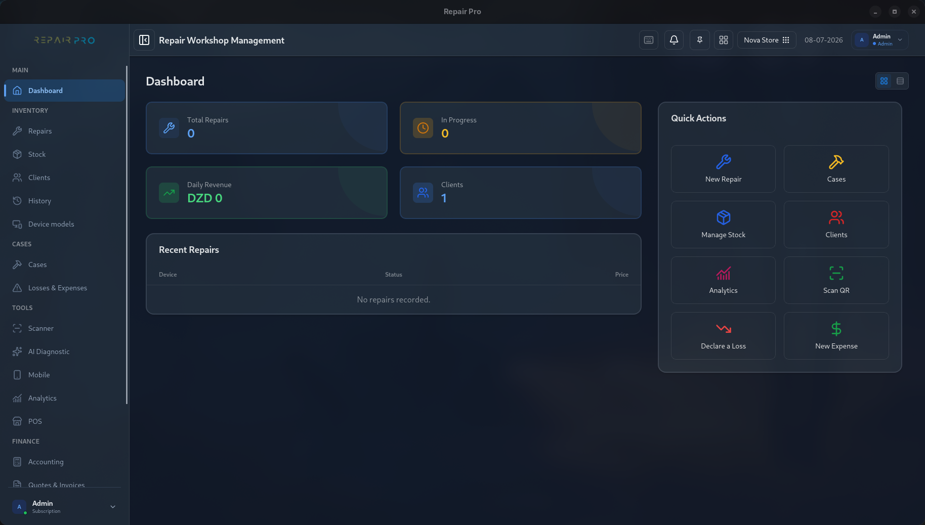 Une interface pensée pour les techniciens